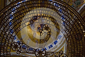 The detail of the interior of the Temple of Saint Sava, Belgrade, Serbia