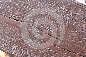 Detail of an interior wooden beam in ceiling