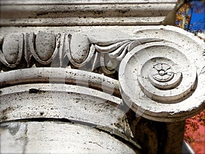 Detail of Ionic Capital and Column Base, c. 1910