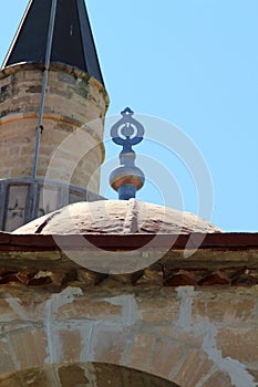 Detail of Islamic symbol on old mosques on Island of Kos in Greece