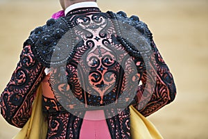 Detail of the jacket of the bullfighter. photo