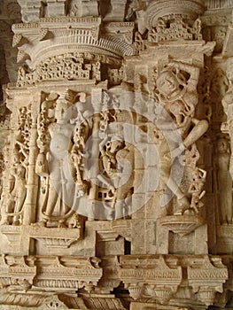 Detail Jain Temple, Jaisalmer, India