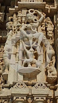 Detail of Jain Temple at Ranakpur, India