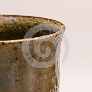 Detail of Japanese handmade pottery merchandise from Tokoname.