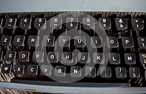 Keyboard of an old typewriter