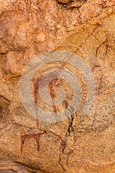 Detail of Laas Geel rock paintings, Somalila