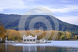 Detail of the lake of Banyoles in the province of Gerona (Spain)