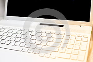 Detail of a laptop keyboard