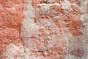 Detail of laterite wall stone, background and texture