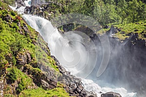 Detail of the left branch of the Latefossen