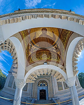 Detail of legendary Curtea de Arges Monastery, Romania