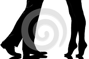 Detail legs feet couple man and woman lovers photo