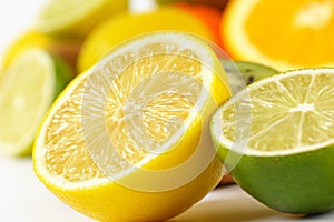 Detail of lemon and lime