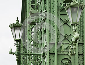 Detail of Liberty Bridge Budapest