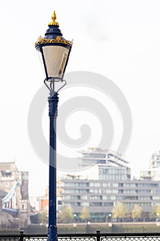 Detail light post near Tower bridge