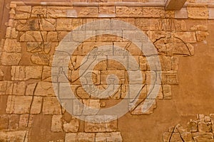 Detail of the Lion Temple (Apedemak) at Musawwarat es-Sufra (Musawarat Al-Sufra) in Sud photo