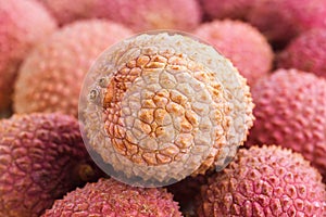 Detail of litchis with selective focus