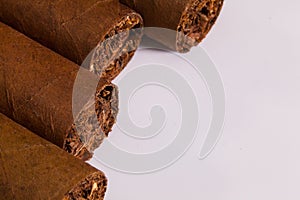 Detail of luxury Cuban cigars photo