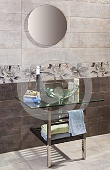 Detail of luxury private bathroom interior