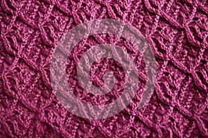 detail of machine-knit wool sweater pattern