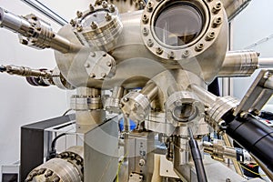 Detail of machinery in physics laboratory