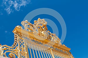 Detail of main gate of Versailles palace