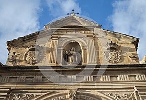 Detail of the main portal of the Convent of Santa Clara photo