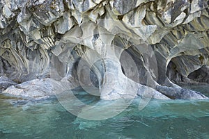 Marble Caves in northern Patagonia, Chile. photo