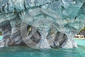 Marble Caves in northern Patagonia, Chile. photo