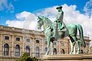 Detail of Maria Theresa monument in Maria