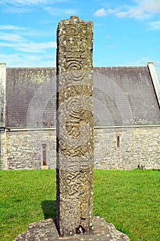 Detail of a medieval Celtic cross, Clonmacnoise, Ireland