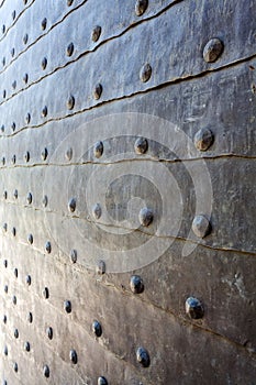 Detail of medieval gate door