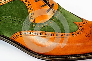 Detail of men's Spectator Style Dress Shoe