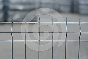 Detail on a metal fence