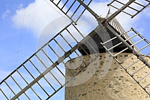 Detail of the Mill of the Isle of Porquerolles