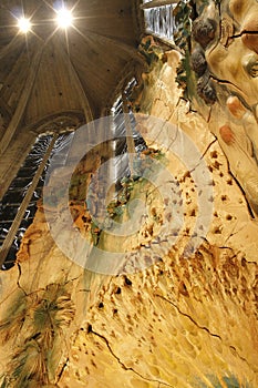 Detail on Miquel Barcelo chapel in mallorca cathedral