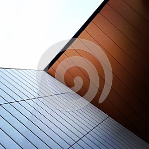 Detail of an modern architectural corner