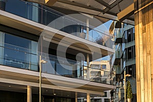 Detail of modern architecture in Aker Brygge, Oslo