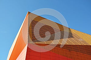 Detail of a modern building in Lelystadt, Holland