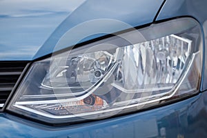 Detail of a modern car. Head light