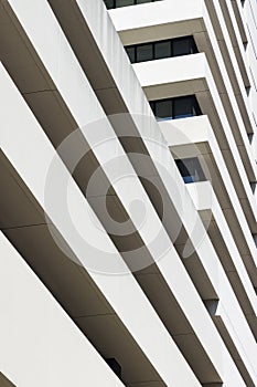 detail of a modern high rise residential buildings in Tokyo