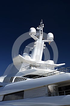 Detail of modern luxury yacht photo