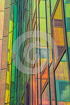 Detail of a modern office building in Deventer