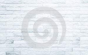 Detail of modern white brick wall background photo. White brick wall texture background for stone tile block painted in grey light