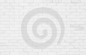 Detail of modern white brick wall background photo. White brick wall texture background for stone tile block painted in grey light