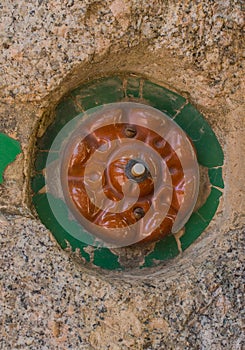 Detail of a modernist ceramic bell photo