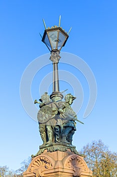 Detail of Moltke Bridge in Berlin