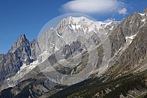 Detail of Mont Blanc massif photo