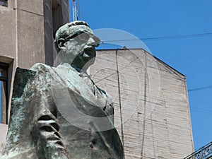 Detail of monument to Chilean statesman and political figure. Sa