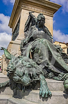 Detail from monument to Victor Emmanuel II in Venice, Italy